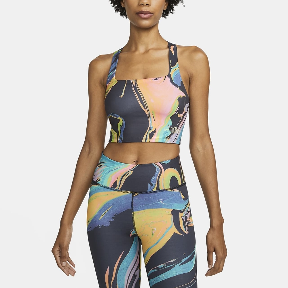 NWT Nike Dri-Fit Cropped Marble Top